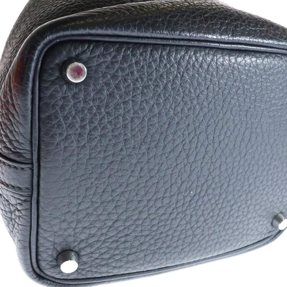 HERMES(エルメス) ピコタンPM トリヨンクレマンス レザーハンドバッグ ブラック レディース □L刻印