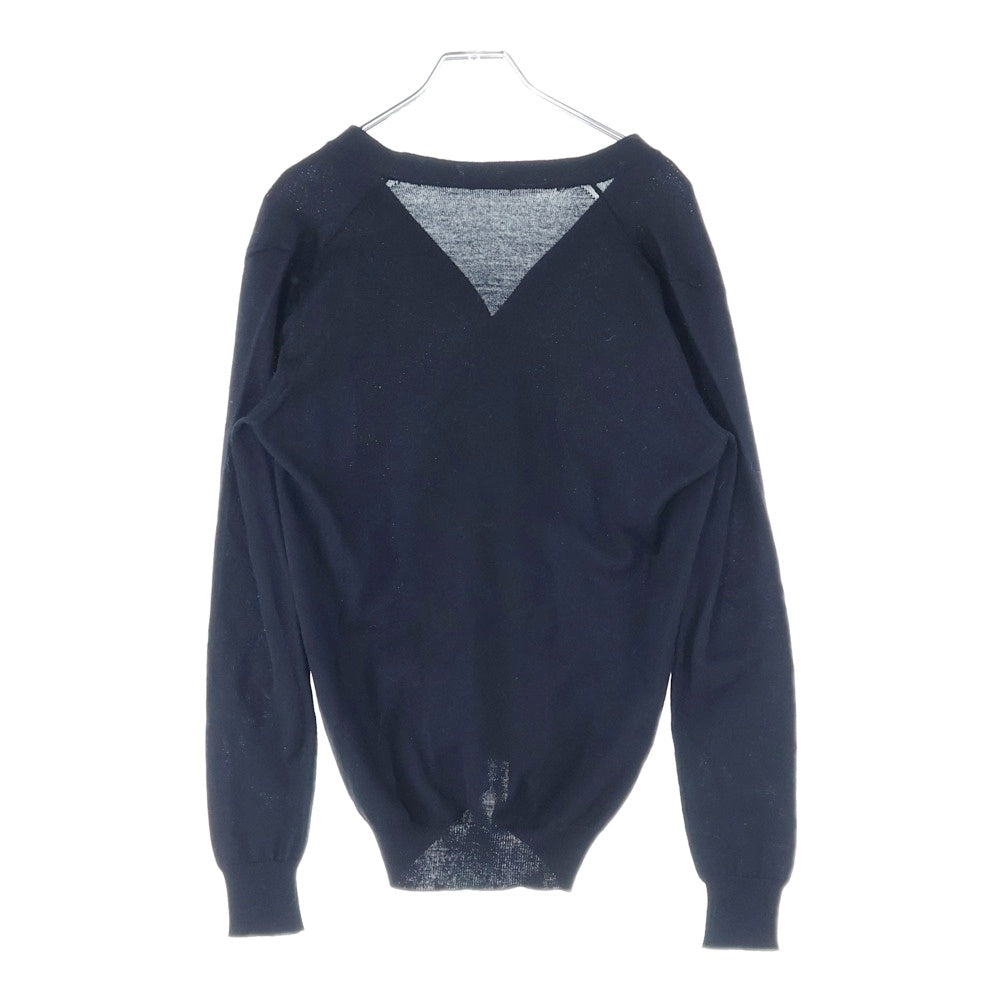 miumiu(ミュウミュウ) 17AW 裾ロゴ ビジューボタン ウール ニット カーディガン ブラック レディース MMF007