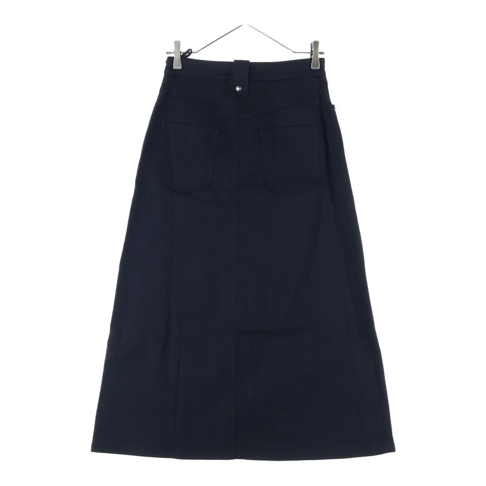 miumiu(ミュウミュウ) 18SS スタッズ装飾 レースアップデザイン デニム ロングスカート ブラック レディース MG1161