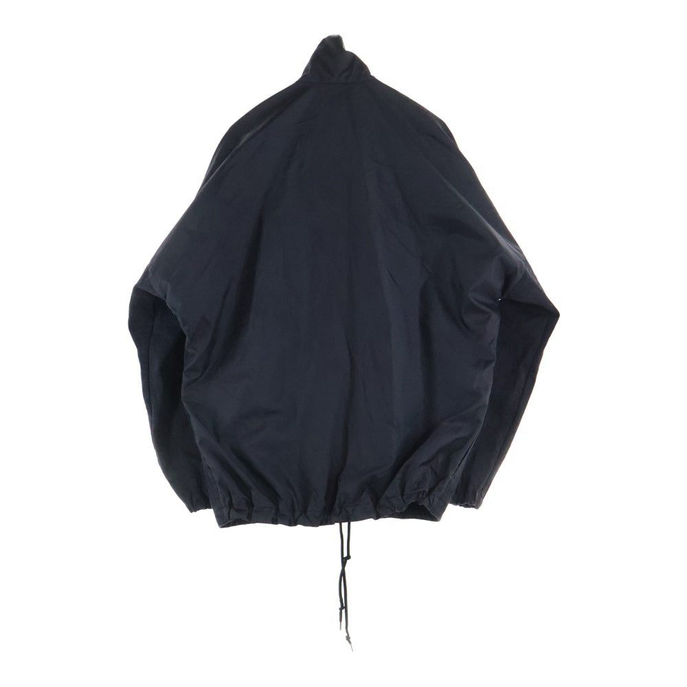 BALENCIAGA(バレンシアガ) 18AW ポプリンシャツブルゾン ナイロン デニム 切り替え ジップアップ ジャケット ブラック/ホワイト 529213