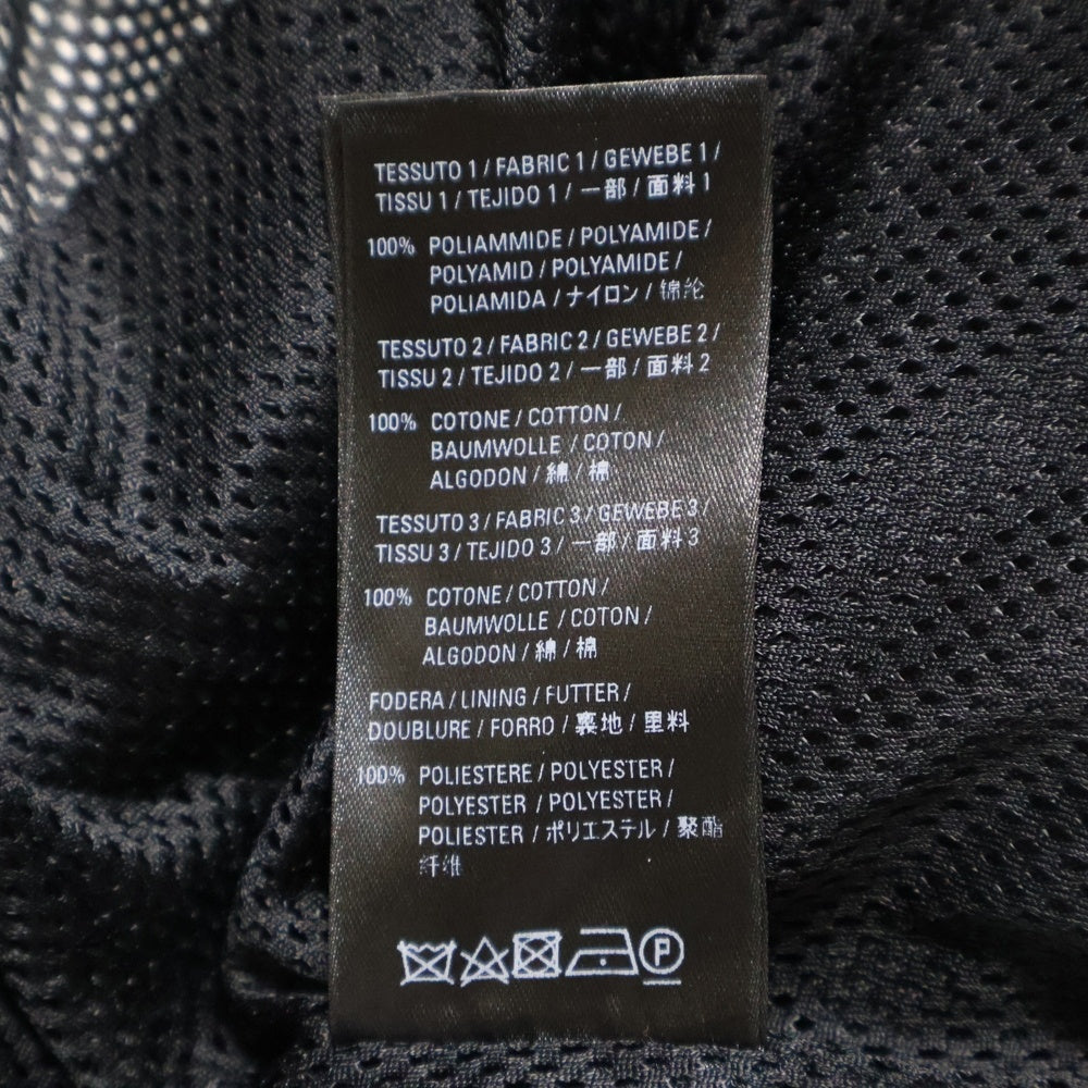 BALENCIAGA(バレンシアガ) 18AW ポプリンシャツブルゾン ナイロン デニム 切り替え ジップアップ ジャケット ブラック/ホワイト 529213