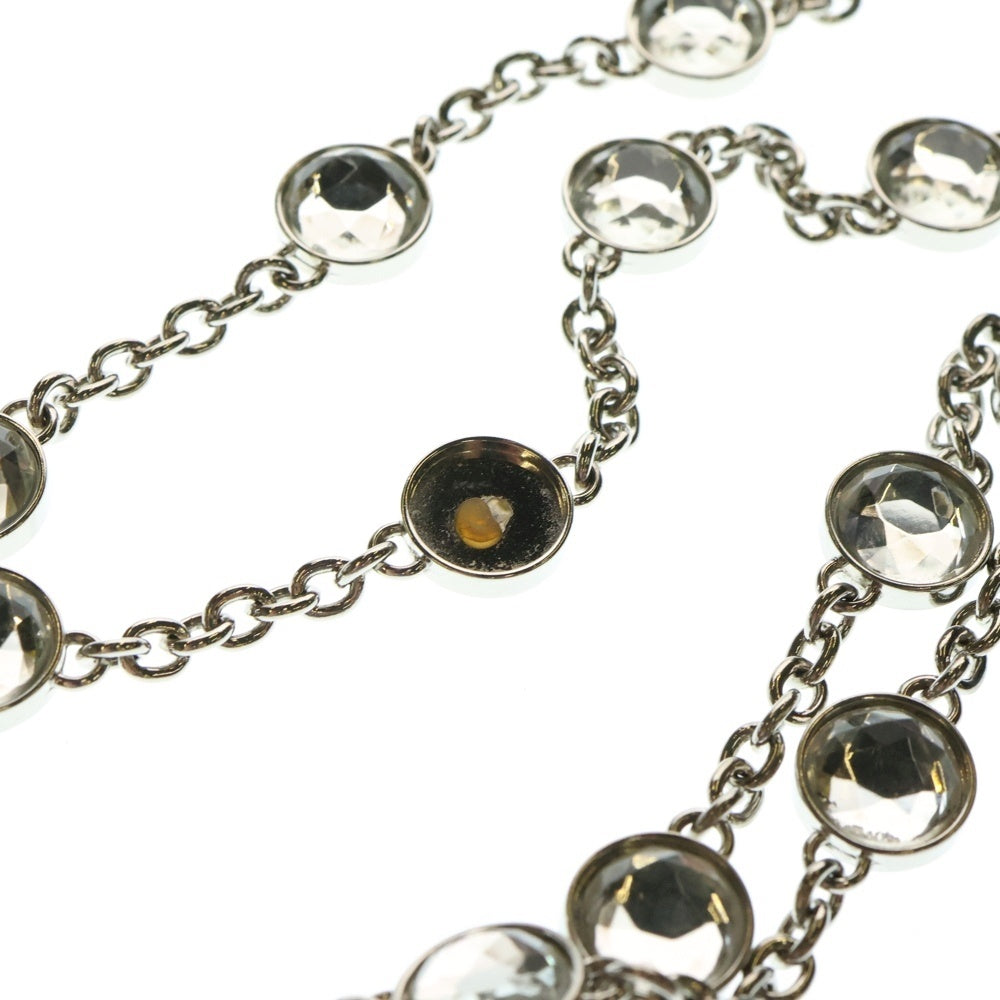 miumiu(ミュウミュウ) マテラッセ クリスタル 2WAYショルダーバック ハンドバッグ チェーンバッグ ミニバッグ ブラック シルバー金具 レザー 5BA220