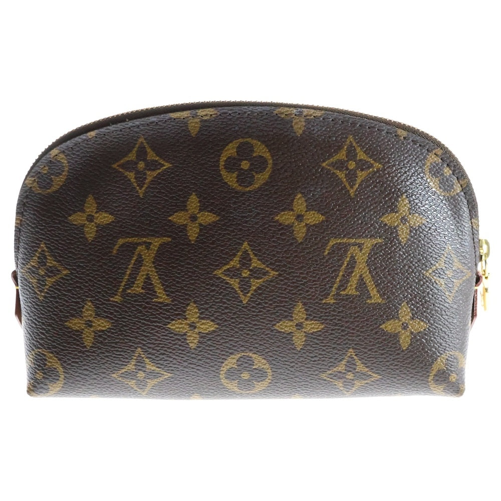 LOUIS VUITTON(ルイヴィトン) モノグラム メイクポーチ 収納 ケース ブラウン ゴールド金具 PVC M47515