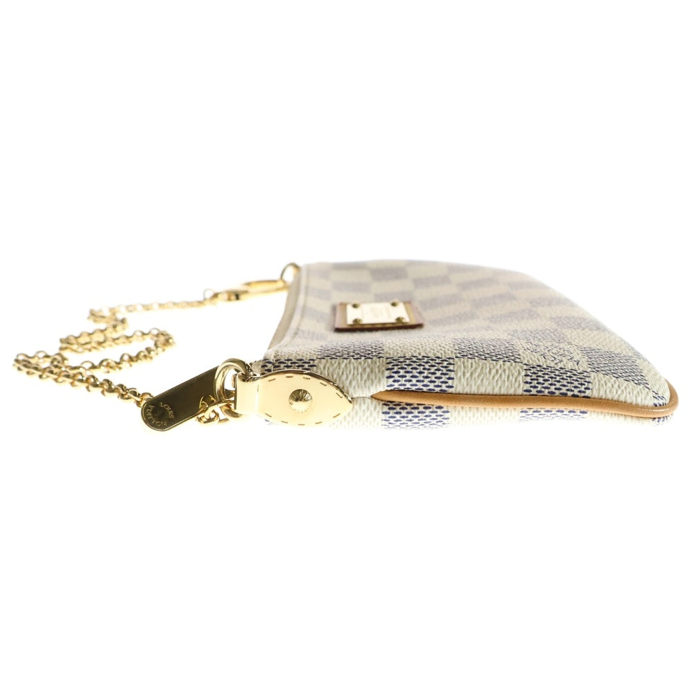 LOUIS VUITTON(ルイヴィトン) ダミエアズール ポシェットミラMM ハンドバッグ チェーンバッグ ミニバッグ アイボリー×ブラウン ゴールド金具 PVC N60027