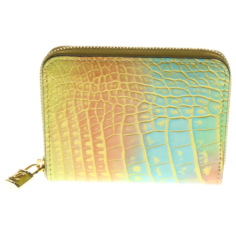 LOUIS VUITTON(ルイヴィトン) クロコダイル ジッピーコインパース 型押し コインケース 財布 ウォレット イエロー マルチカラー ゴールド金具