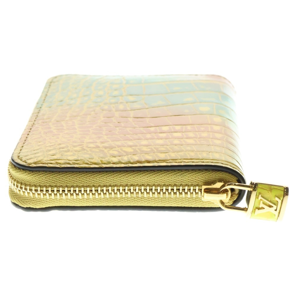 LOUIS VUITTON(ルイヴィトン) クロコダイル ジッピーコインパース 型押し コインケース 財布 ウォレット イエロー マルチカラー ゴールド金具