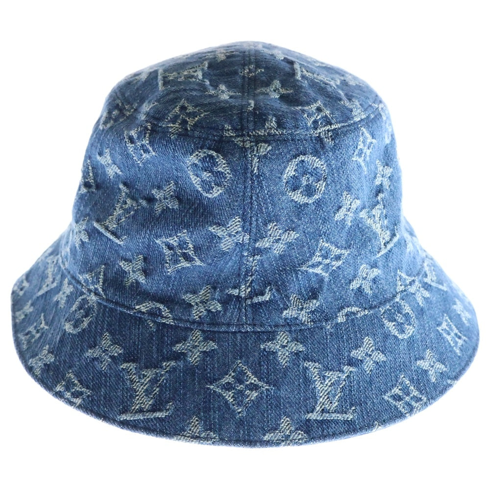 LOUIS VUITTON(ルイヴィトン) モノグラム ボネモノグラムエッセンシャル バケットハット 帽子 リバーシブル インディゴブルー 刺繍 M78772