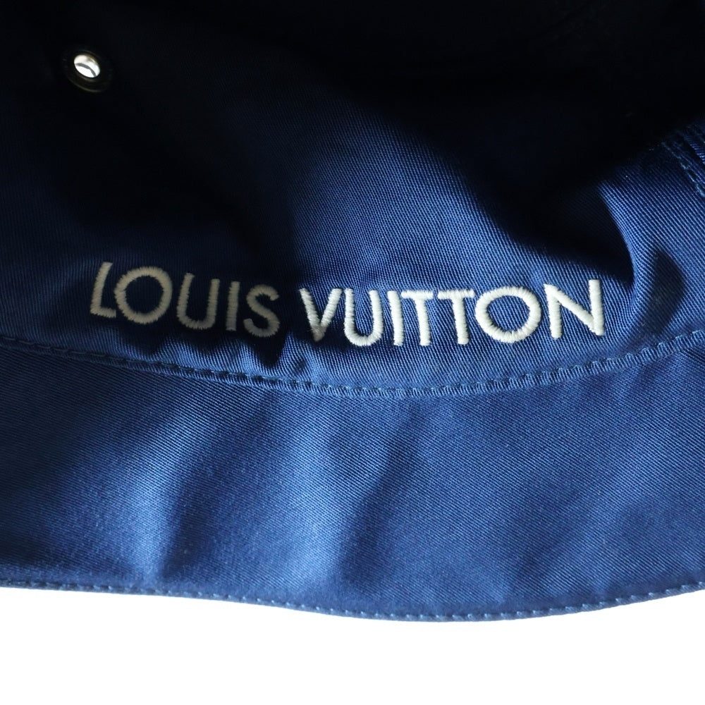 LOUIS VUITTON(ルイヴィトン) モノグラム ボネモノグラムエッセンシャル バケットハット 帽子 リバーシブル インディゴブルー 刺繍 M78772