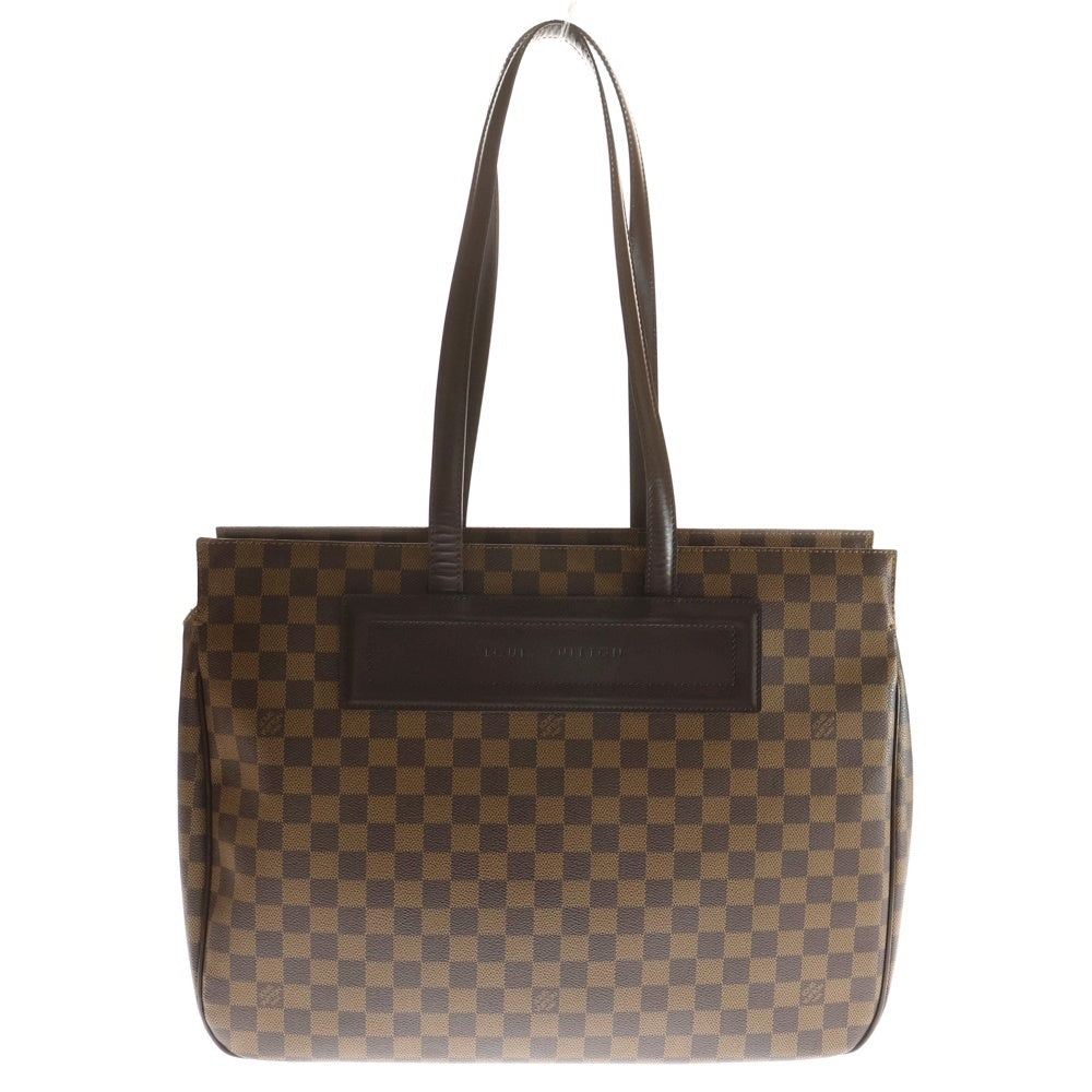LOUIS VUITTON(ルイヴィトン) ダミエ パリオリGM トートバッグ ハンドバッグ ブラウン レザー×PVC ゴールド金具 N51124