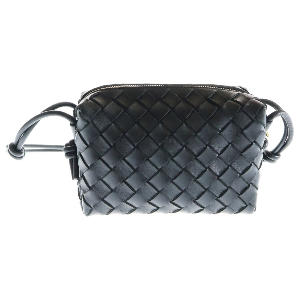 BOTTEGA VENETA(ボッテガヴェネタ) イントレチャート キャンディーループ レザークロスボディバッグ ブラック