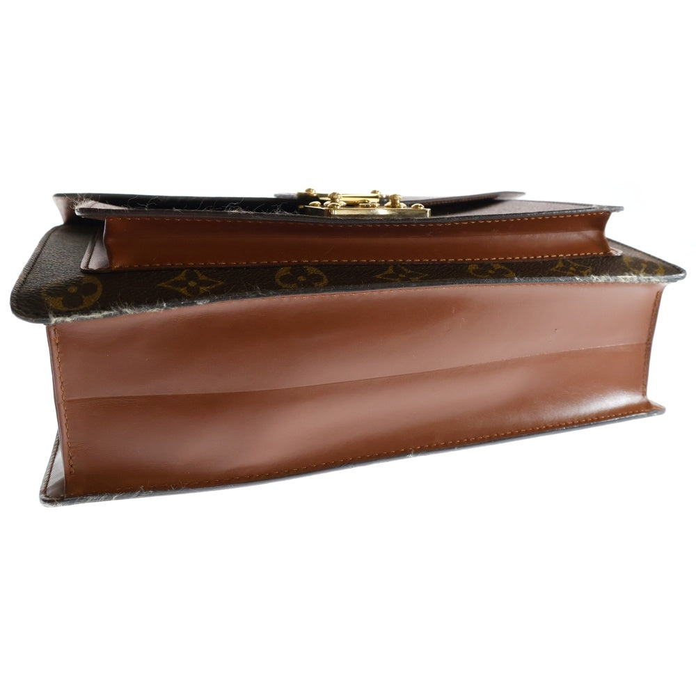 LOUIS VUITTON(ルイヴィトン) モノグラム モンソー レザー2WAYハンドバッグ ショルダーバッグ ブラウン M51185