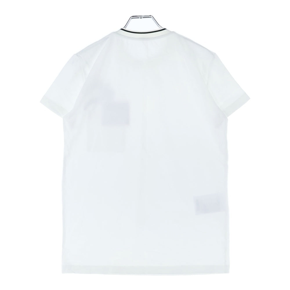 miumiu(ミュウミュウ) 18SS ラインストーン バード 鳥モチーフ スタッズ ワッペンロゴ クルーネック 半袖Tシャツ カットソー ホワイト レディース MJN042