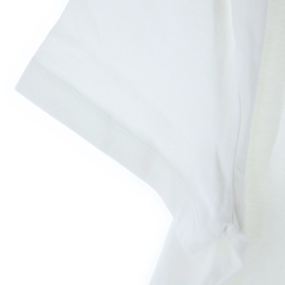 miumiu(ミュウミュウ) 18SS ラインストーン バード 鳥モチーフ スタッズ ワッペンロゴ クルーネック 半袖Tシャツ カットソー ホワイト レディース MJN042