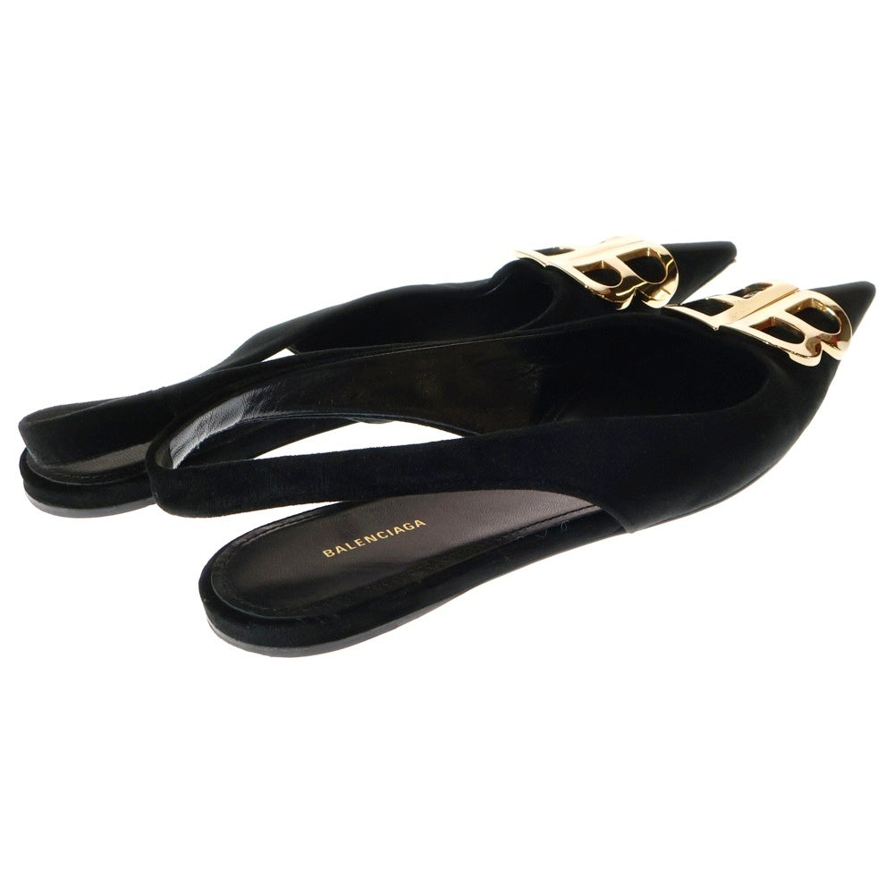 BALENCIAGA(バレンシアガ) BB ナイフベロア ミュール ポインテッドトゥ パンプス 525965 ブラック レディース