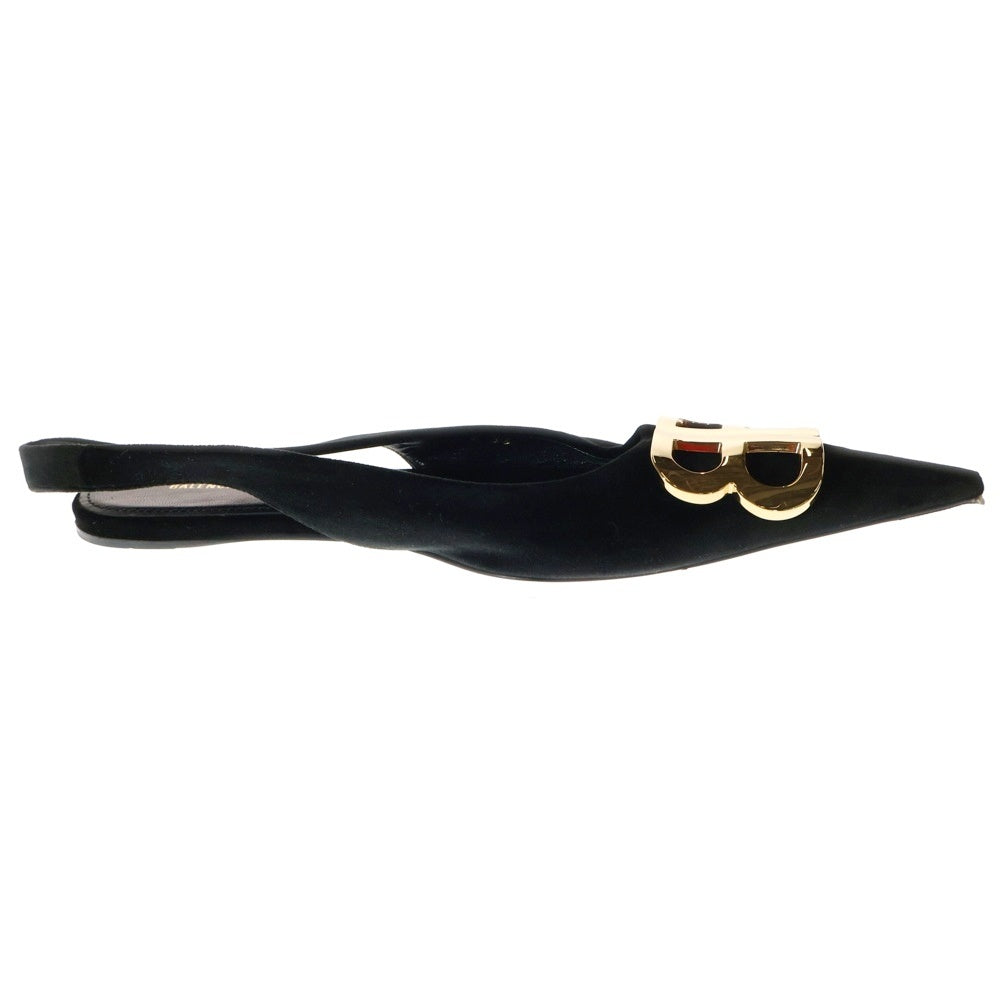 BALENCIAGA(バレンシアガ) BB ナイフベロア ミュール ポインテッドトゥ パンプス 525965 ブラック レディース