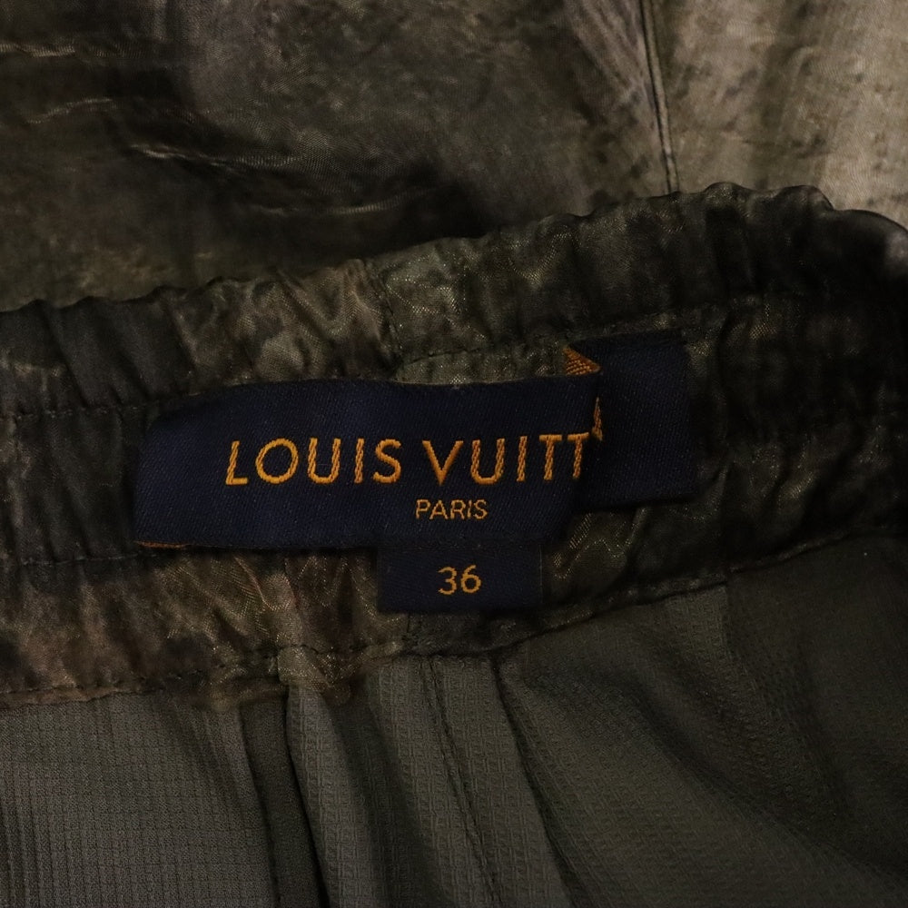 LOUIS VUITTON(ルイヴィトン) 18AW 総柄プリントチュール レイヤード ハーフ ショート パンツ ショーツ ブラウン RM182 HUV HFP71W