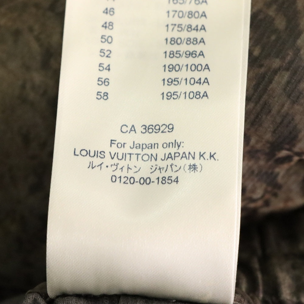 LOUIS VUITTON(ルイヴィトン) 18AW 総柄プリントチュール レイヤード ハーフ ショート パンツ ショーツ ブラウン RM182 HUV HFP71W
