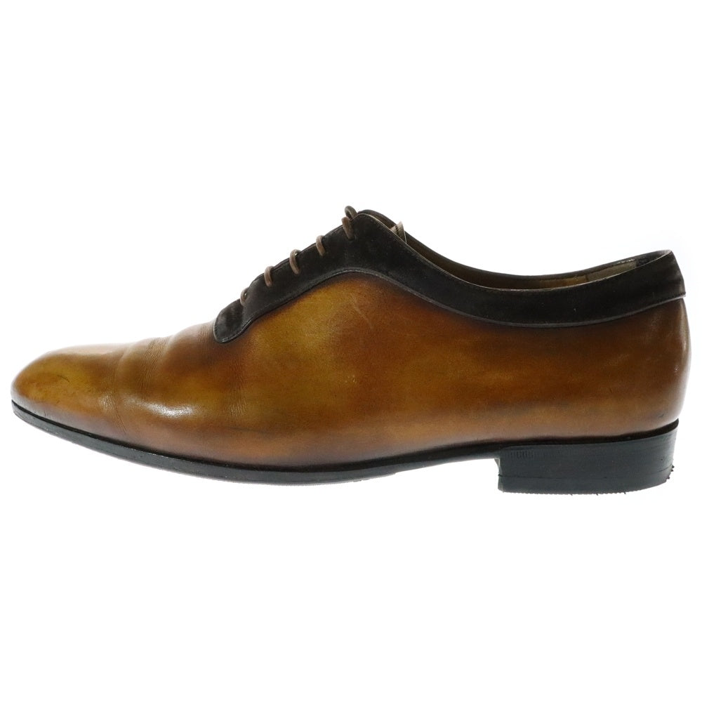 Berluti(ベルルッティ) スウェード切り替え コンビレザー レースアップ ローカット ドレス ビジネスシューズ ブラウン