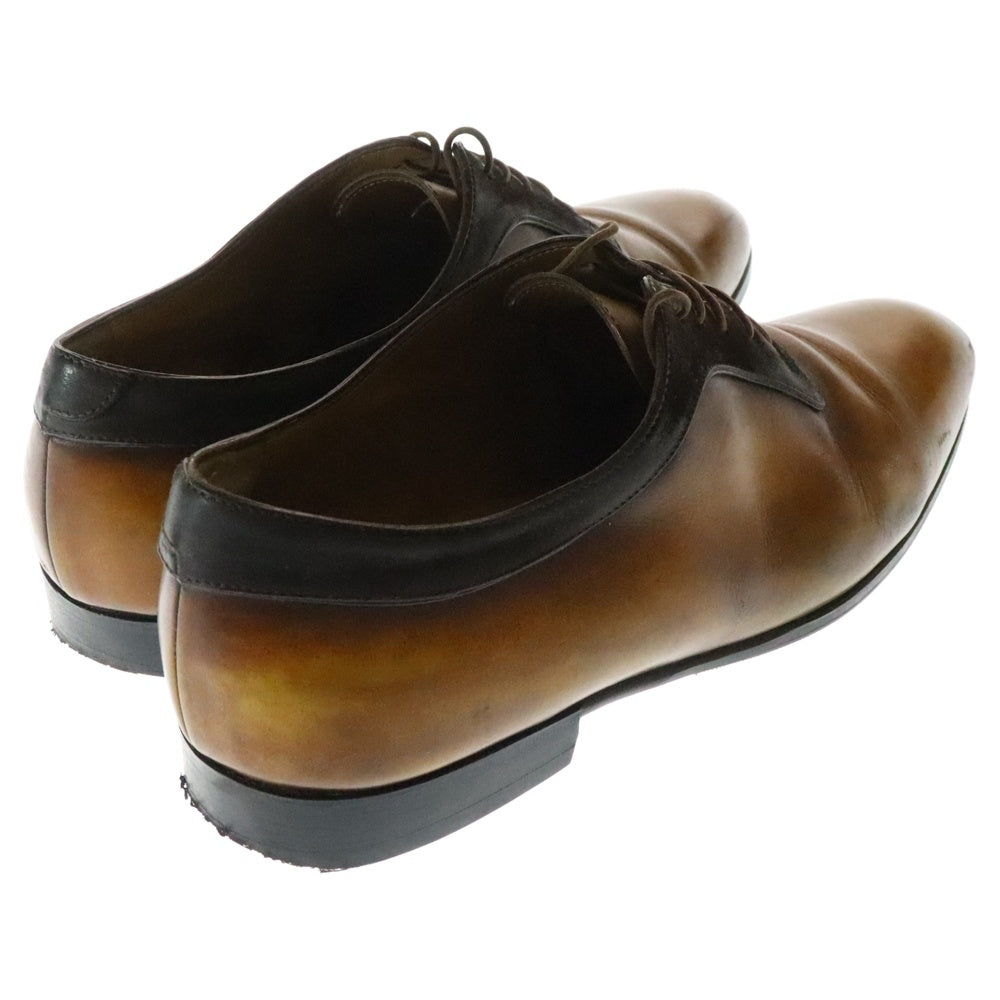 Berluti(ベルルッティ) スウェード切り替え コンビレザー レースアップ ローカット ドレス ビジネスシューズ ブラウン