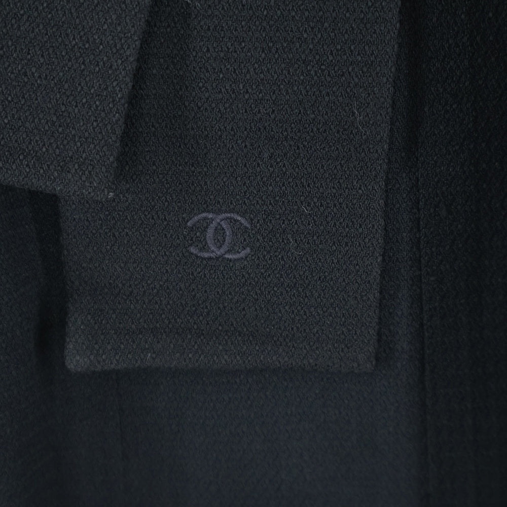 CHANEL(シャネル) 98P スプリングコレクション アセテート ビスコース ノースリーブ ミディアム ワンピース ブラック レディース P10394V06390