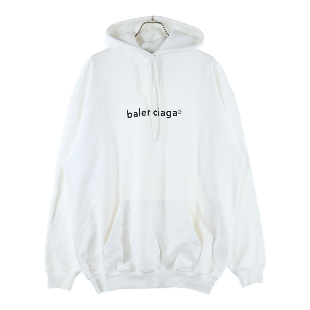 BALENCIAGA(バレンシアガ) 20AW コピーライトロゴ スウェットプルオーバーパーカー ホワイト 578135 TIV55