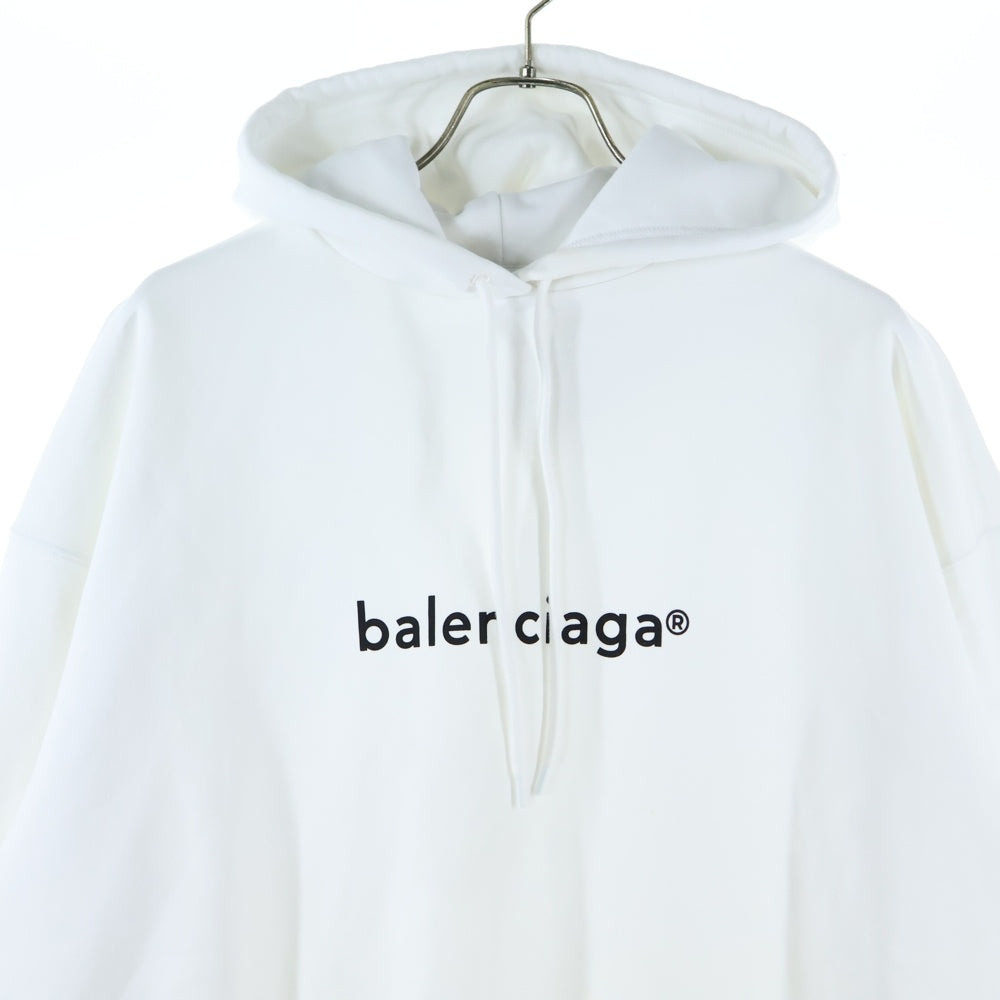 BALENCIAGA(バレンシアガ) 20AW コピーライトロゴ スウェットプルオーバーパーカー ホワイト 578135 TIV55