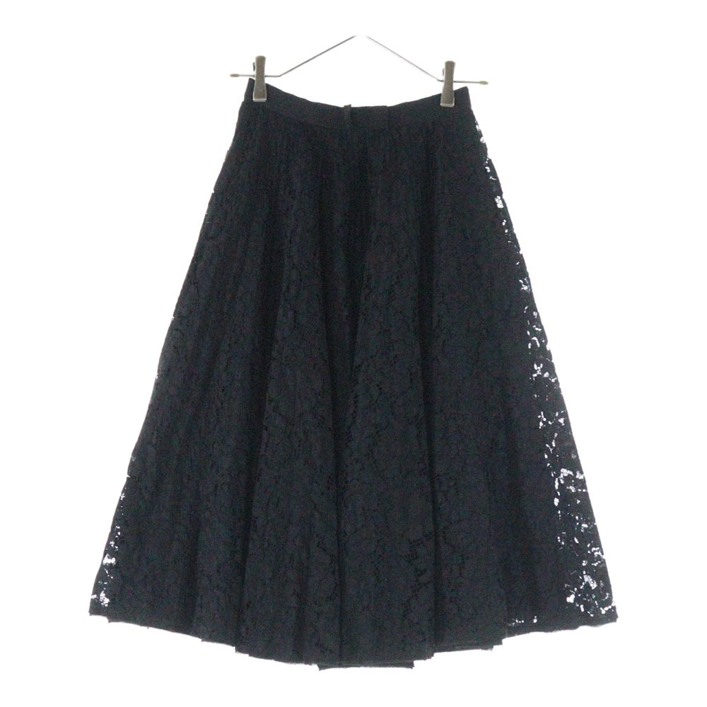 miumiu(ミュウミュウ) 19SS フラワー総柄レース ミディアム フレア スカート ブラック レディース MG1282