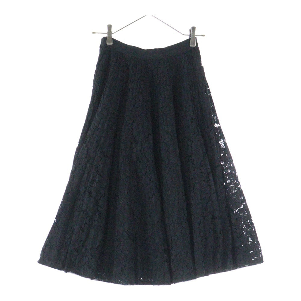 miumiu(ミュウミュウ) 19SS フラワー総柄レース ミディアム フレア スカート ブラック レディース MG1282