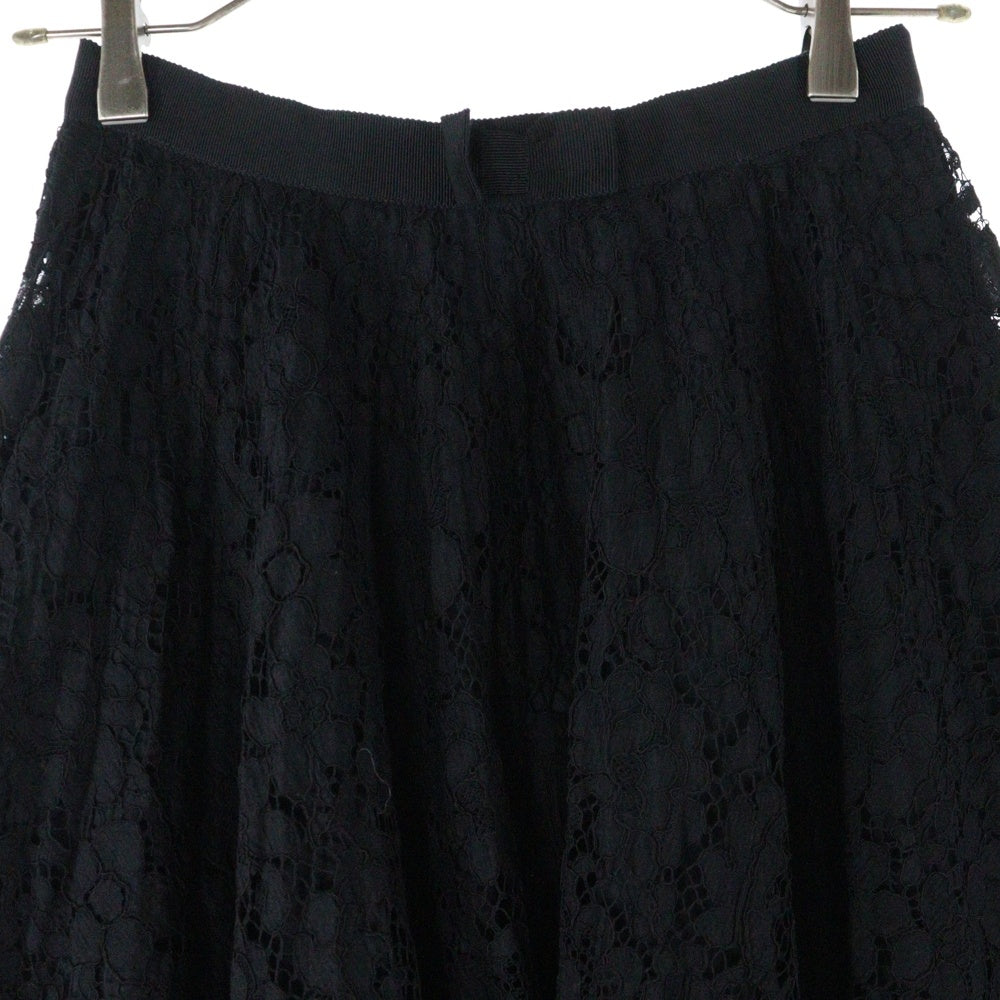 miumiu(ミュウミュウ) 19SS フラワー総柄レース ミディアム フレア スカート ブラック レディース MG1282