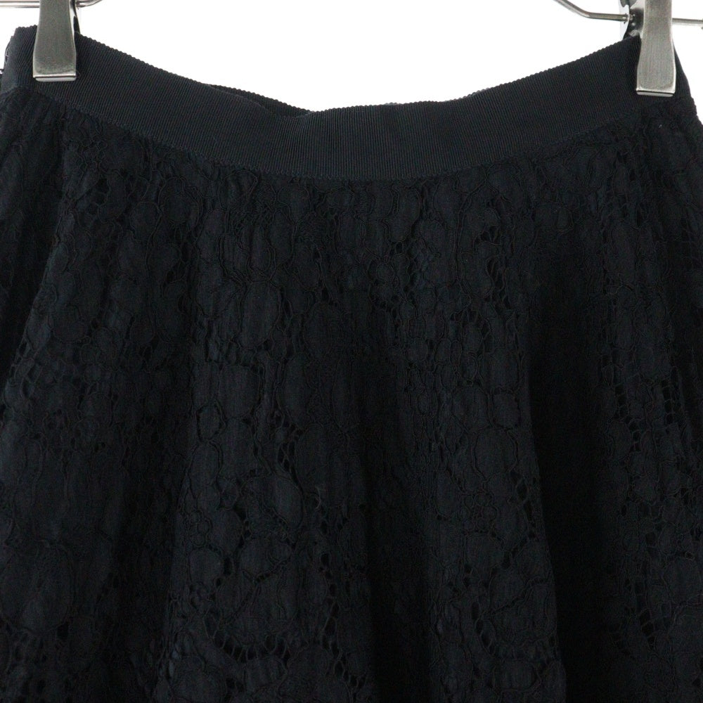 miumiu(ミュウミュウ) 19SS フラワー総柄レース ミディアム フレア スカート ブラック レディース MG1282