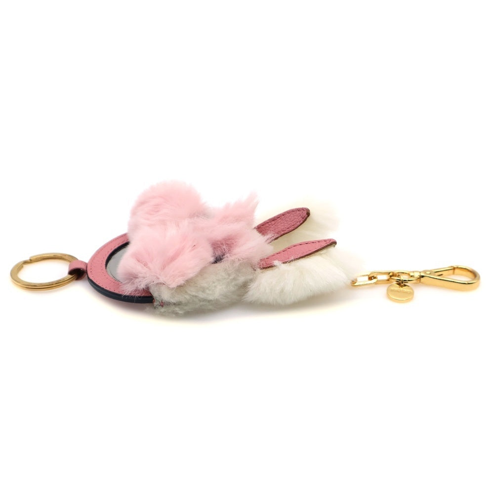 miumiu(ミュウミュウ) ウサギ モチーフ ミラー キーチャーム ピンク 5TL242