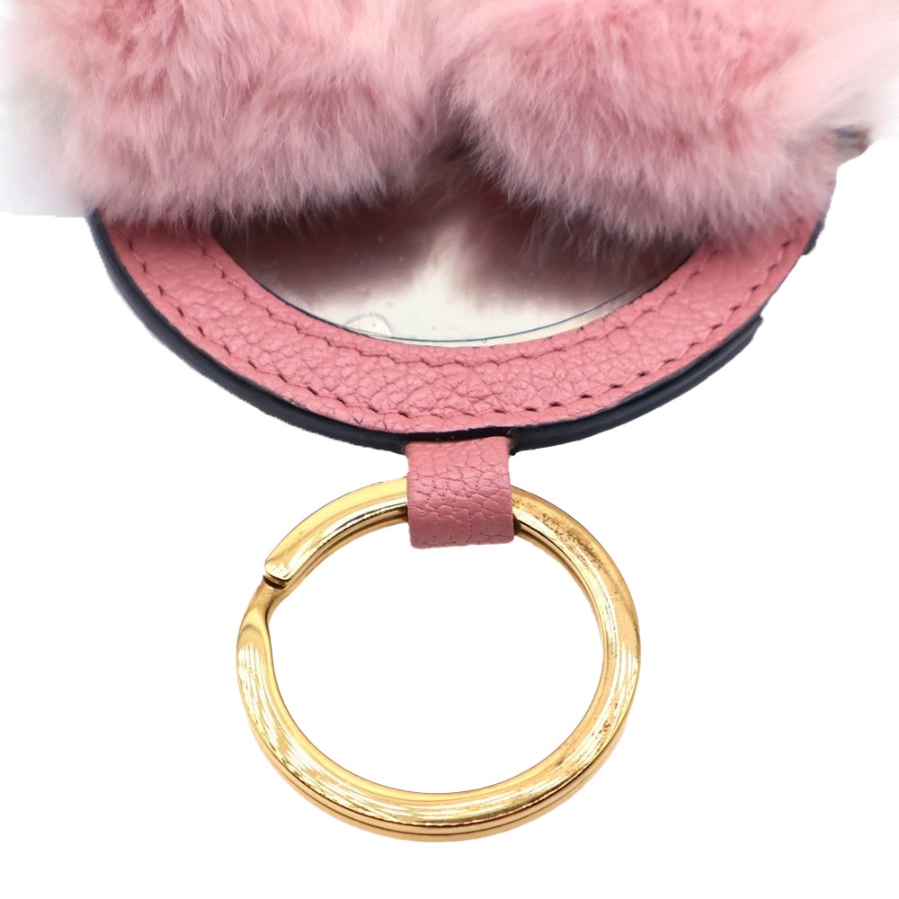 miumiu(ミュウミュウ) ウサギ モチーフ ミラー キーチャーム ピンク 5TL242