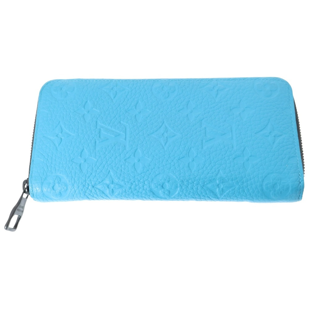 LOUIS VUITTON(ルイヴィトン) モノグラムアンプラント レザージッピーロングウォレット 長財布 ブルー M69048