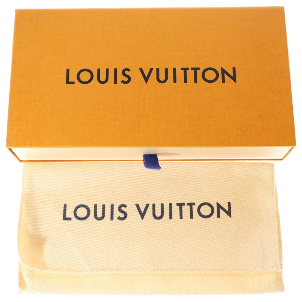 LOUIS VUITTON(ルイヴィトン) モノグラムアンプラント レザージッピーロングウォレット 長財布 ブルー M69048