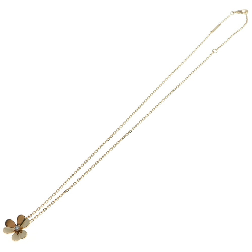 Van Cleef & Arpels(ヴァンクリーフアンドアーペル) フリヴォル 1PD ダイヤ付スモールチェーンペンダントネックレス K18PG ピンクゴールド レディース VCARPFBM00
