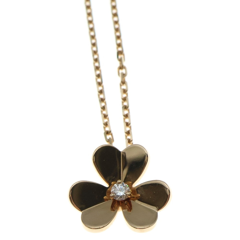 Van Cleef & Arpels(ヴァンクリーフアンドアーペル) フリヴォル 1PD ダイヤ付スモールチェーンペンダントネックレス K18PG ピンクゴールド レディース VCARPFBM00