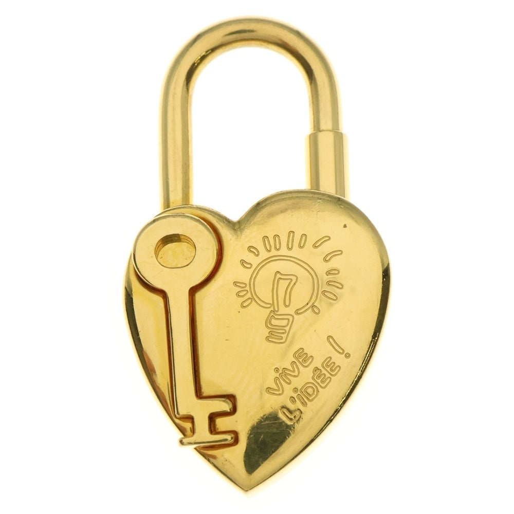 HERMES(エルメス) ファンタジーハート カデナ パドロック バッグチャーム ゴールド GP