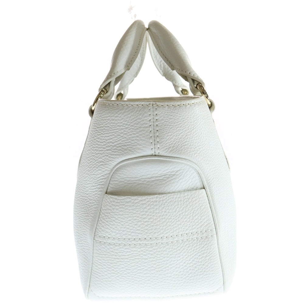 CELINE(セリーヌ) BOOGIE ブギーバッグ レザー ハンドバッグ ゴールド金具 ホワイト