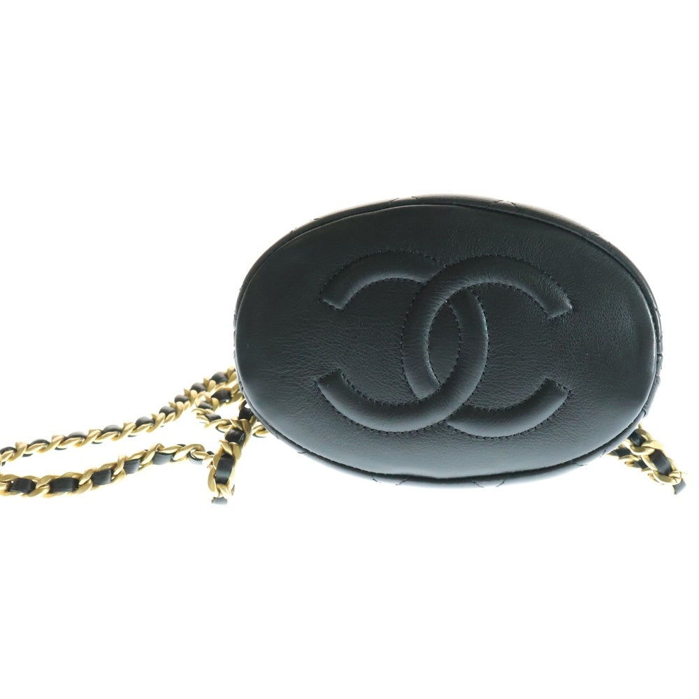 CHANEL(シャネル) ココマーク マトラッセ ラムスキン レザーチェーンショルダーバックパック リュック ブラック レディース AS3947