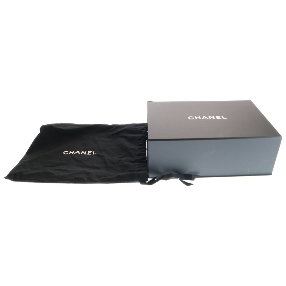 CHANEL(シャネル) マトラッセ22 デニム シングルフラップ チェーンショルダーバッグ ゴールド金具 ブラック AS3134