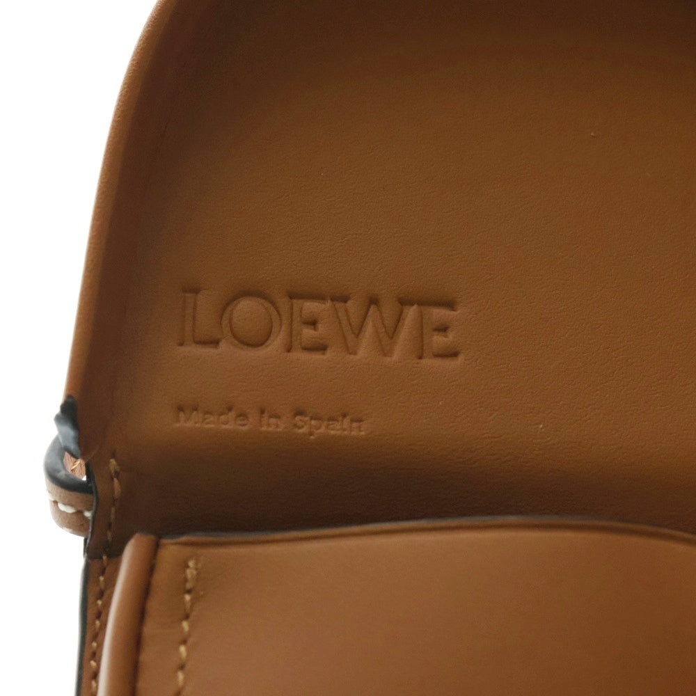LOEWE(ロエベ) ヒールポーチ ミニ アナグラムロゴ レザー ショルダーバッグ コインケース ブラウン 109.54.T15