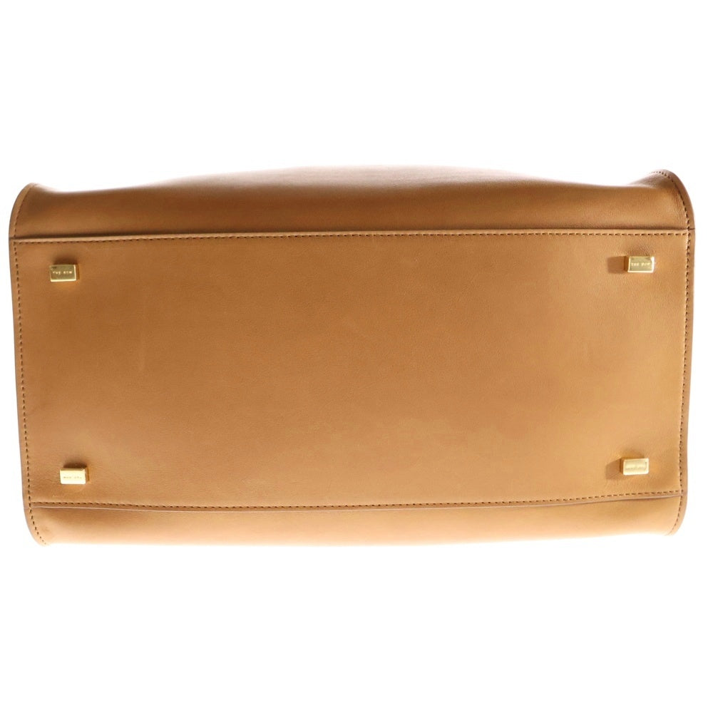 THE ROW(ザロウ) ソフトマルゴー12 レザー 2WAY ハンド ショルダーバッグ ゴールド金具 ブラウン