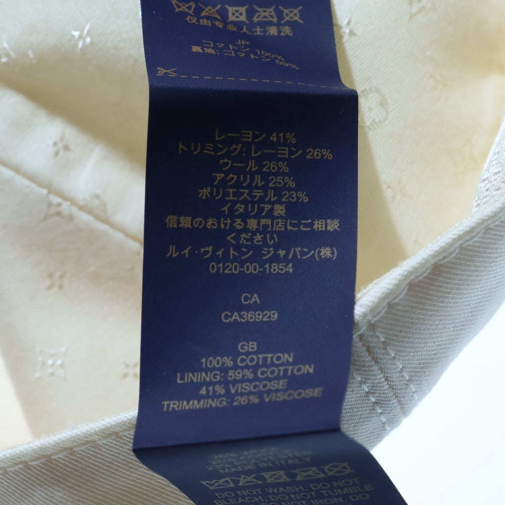 LOUIS VUITTON(ルイヴィトン) LVリミックス シグネチャー ワッペンロゴ コットン 6パネル ベースボールキャップ 帽子 アイボリー/ピンク M7289M