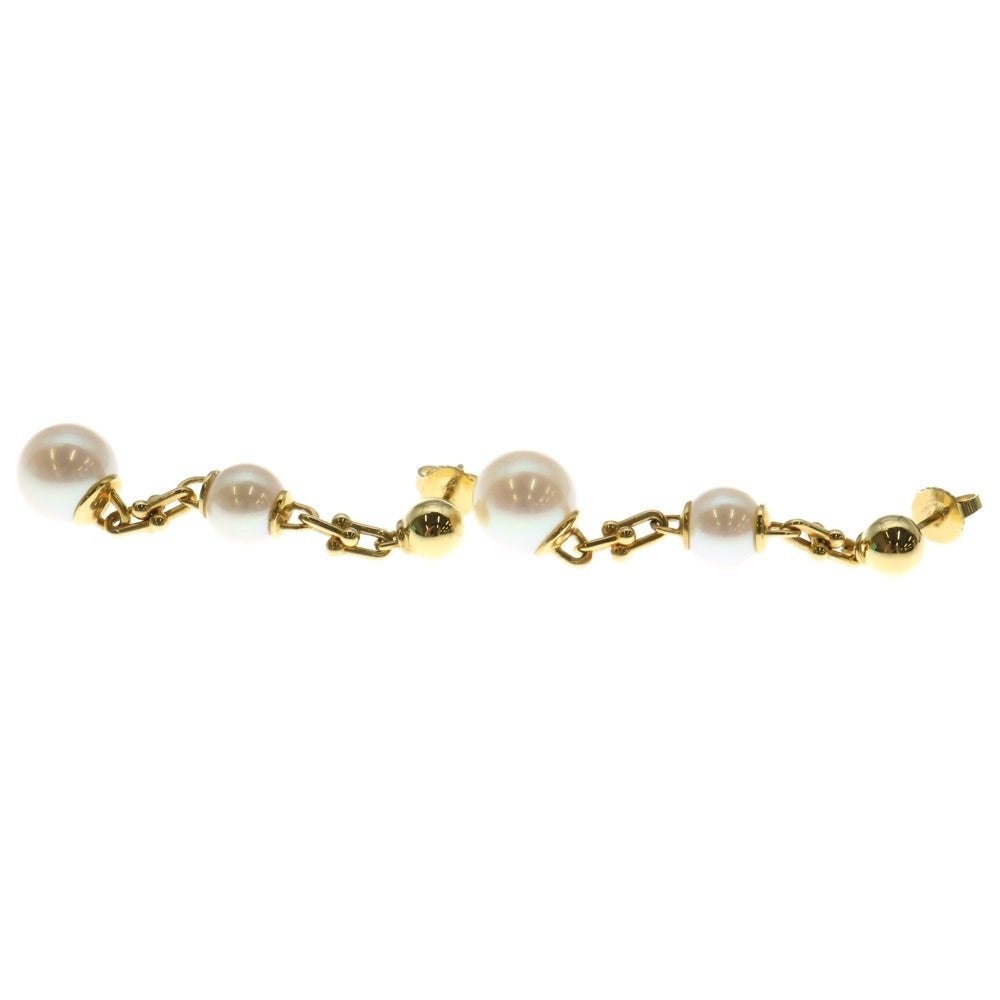 TIFFANY&Co(ティファニー) ハードウェア トリプル ドロップ リンク パール ピアス K18YG イエローゴールド