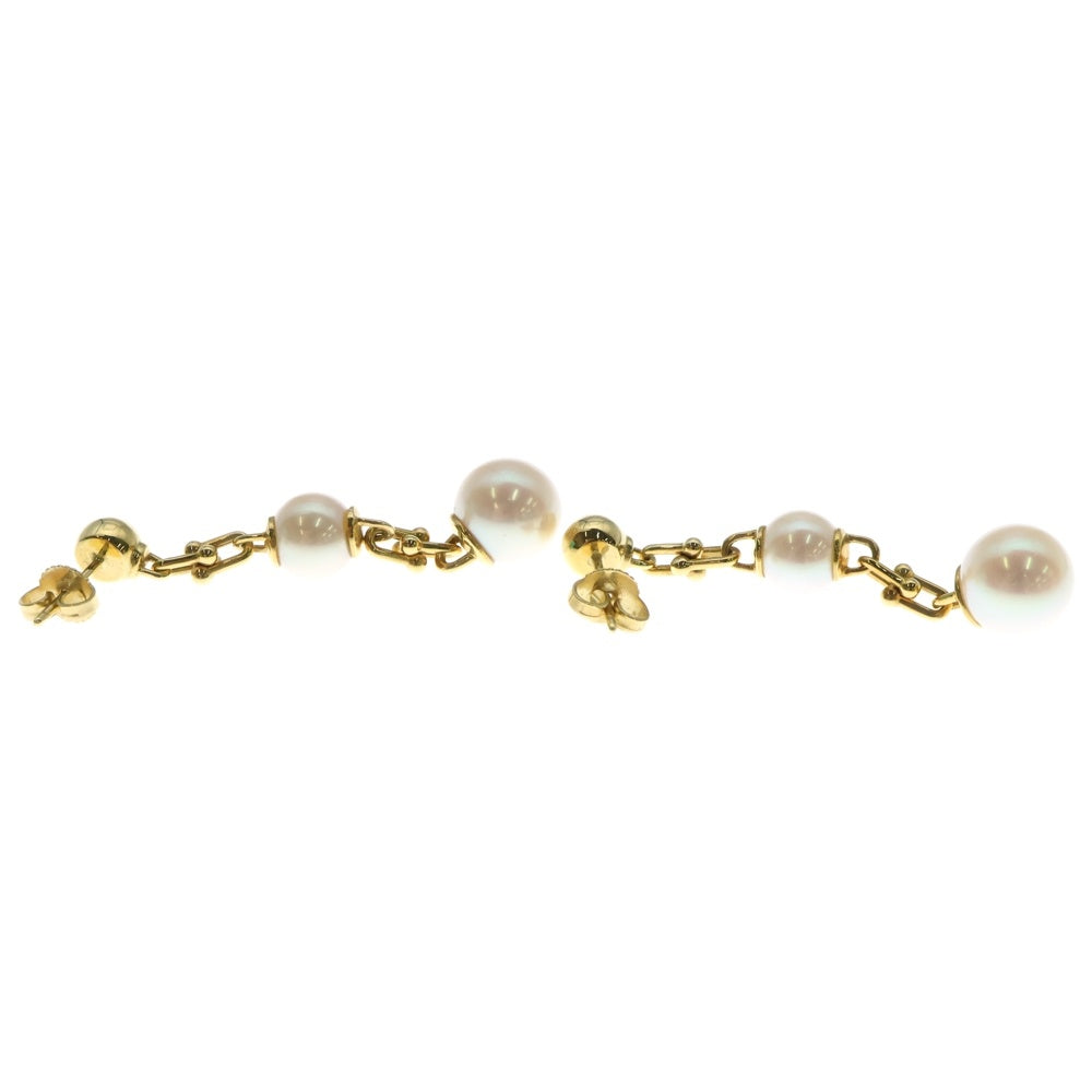TIFFANY&Co(ティファニー) ハードウェア トリプル ドロップ リンク パール ピアス K18YG イエローゴールド