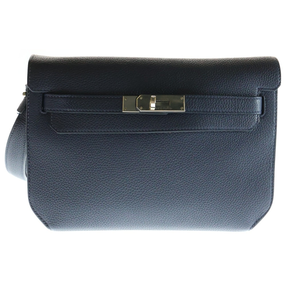 HERMES(エルメス) ケリーデペッシュ25 トリヨンクレマンス レザーハンドバッグ ネイビー D刻印