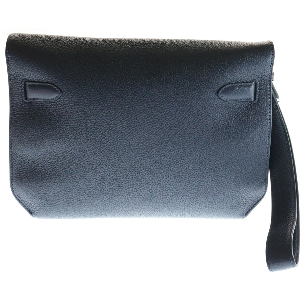 HERMES(エルメス) ケリーデペッシュ25 トリヨンクレマンス レザーハンドバッグ ネイビー D刻印