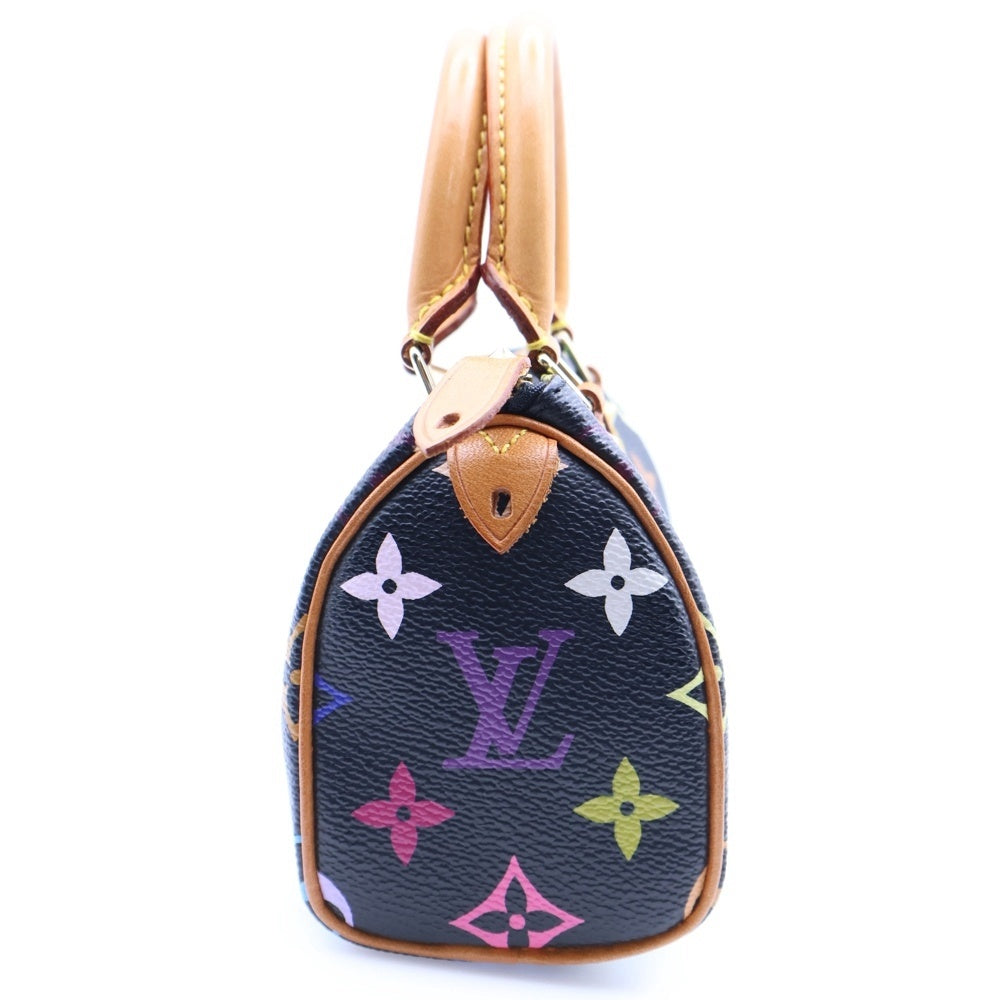 LOUIS VUITTON(ルイヴィトン) ミニスピーディ モノグラム マルチカラー PVC レザー ハンドバッグ ブラック/ブラウン M92644