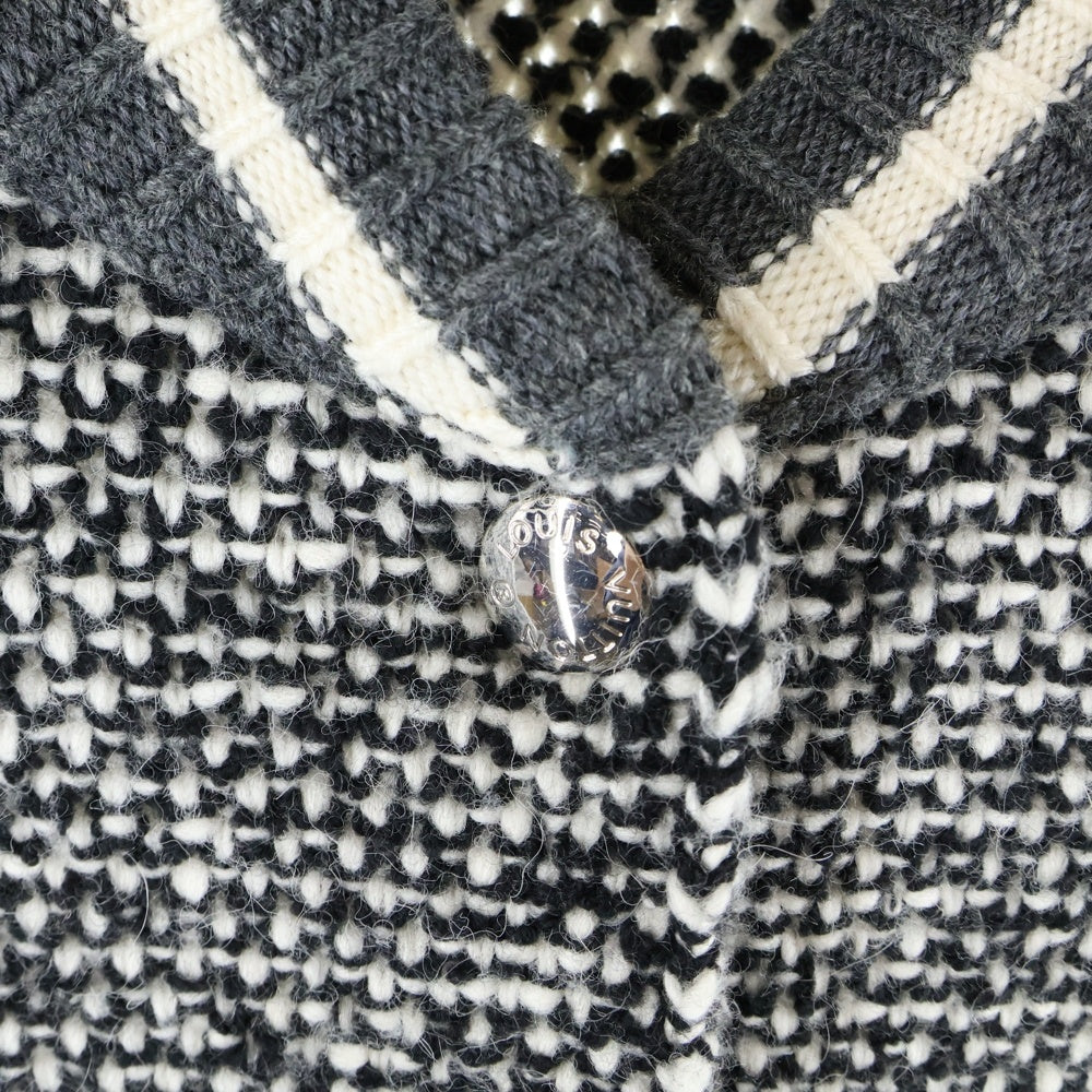 LOUIS VUITTON(ルイヴィトン) 21AW モノグラム ニットスタジャン ブルゾン グレー RW212B IS4 FLKC83