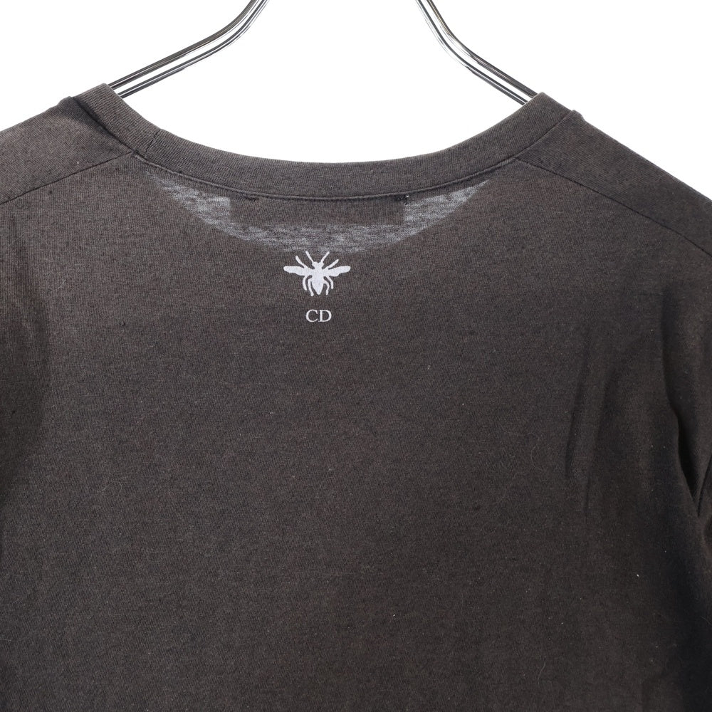 Christian Dior(クリスチャンディオール) ロゴクルーネック半袖フォトTシャツ カットソー ブラック 853T03TY428